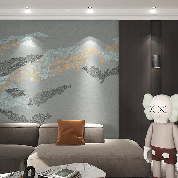 High-End Embroidery Decorative Painting - Suzhou Embroidery with Silk Full-Embroidery Craftsmanship | Commercial Space Soft Decoration Wall Hanging | Bulk Purchases Available with Customizable Patterns and Sizes.Seamless Mountains and Seas-海智集-