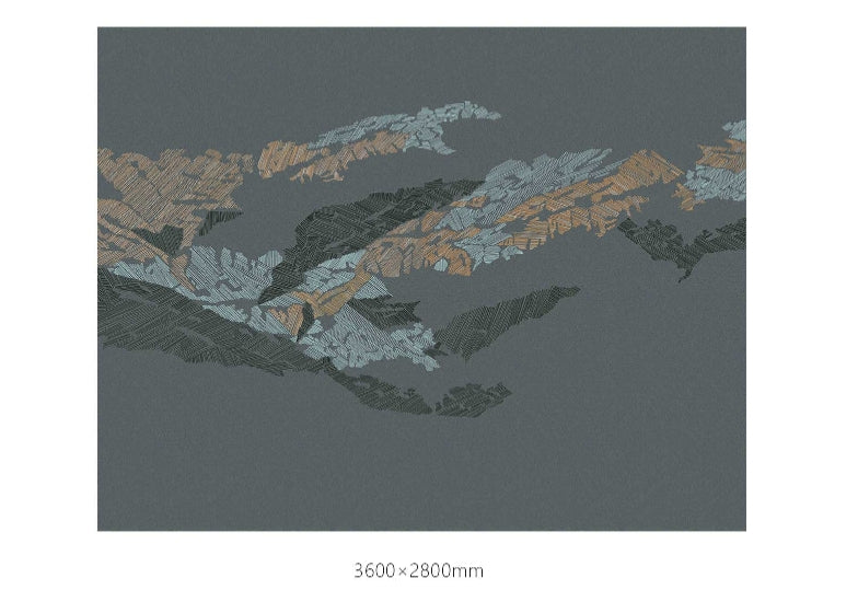 High-End Embroidery Decorative Painting - Suzhou Embroidery with Silk Full-Embroidery Craftsmanship | Commercial Space Soft Decoration Wall Hanging | Bulk Purchases Available with Customizable Patterns and Sizes.Seamless Mountains and Seas-海智集-