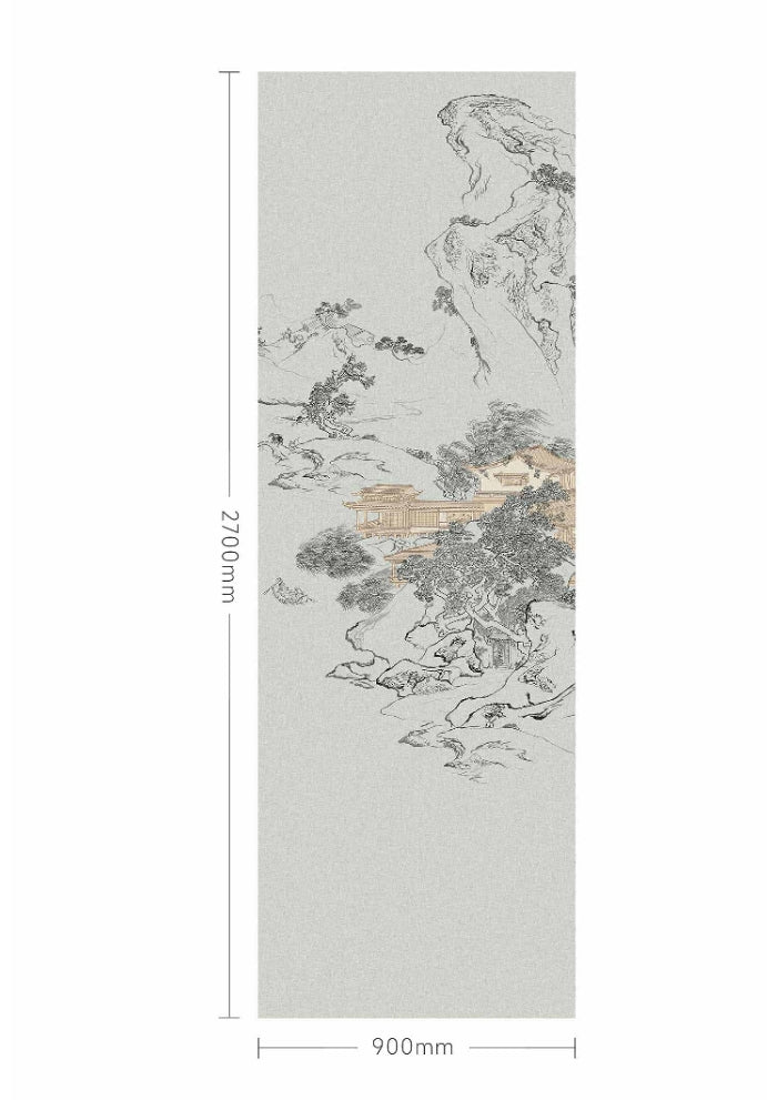 High-End Embroidery Decorative Painting - Suzhou Embroidery with Silk Full-Embroidery Craftsmanship | Commercial Space Soft Decoration Wall Hanging | Bulk Purchases Available with Customizable Patterns and Sizes.Tranquil Water and Jade Pavilion-海智集-