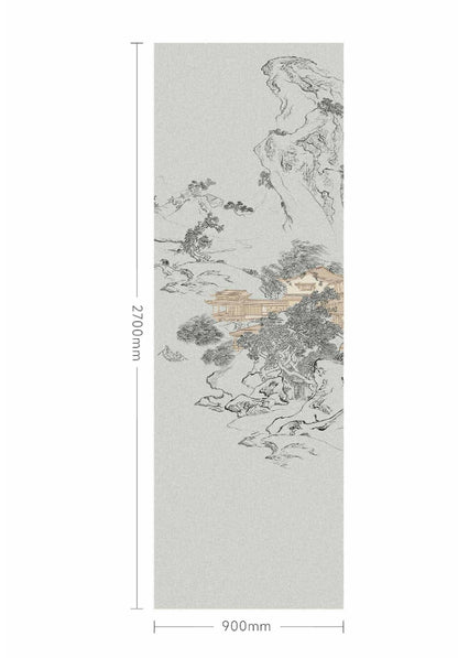 High-End Embroidery Decorative Painting - Suzhou Embroidery with Silk Full-Embroidery Craftsmanship | Commercial Space Soft Decoration Wall Hanging | Bulk Purchases Available with Customizable Patterns and Sizes.Tranquil Water and Jade Pavilion-海智集-