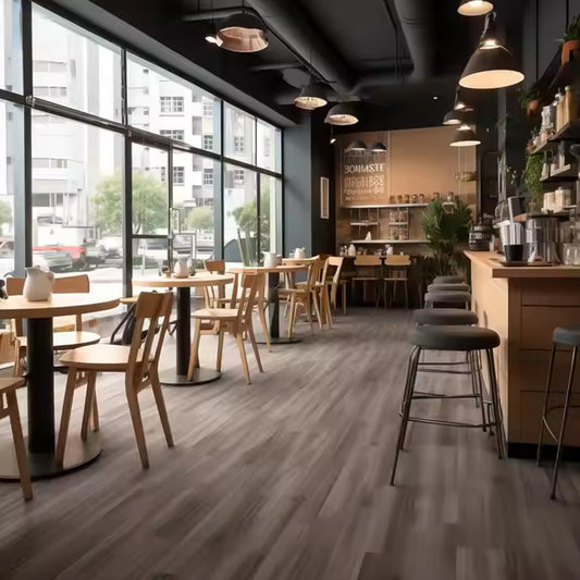 Low Price PVC Waterproof Indoor SPC Piso LVT Vinyl Plank Flooring for Hotel Applications with Graphic Design Solution Capability-海智集-