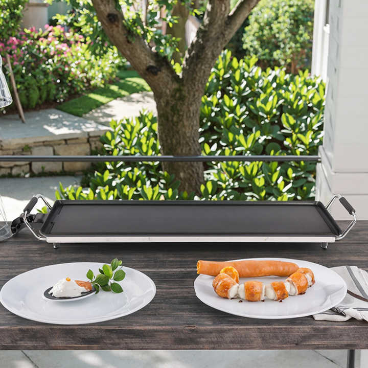 Factory Popular Smokeless Aluminum 90CM Electric Grill with Detachable Self-control Thermostat for Household-海智集-