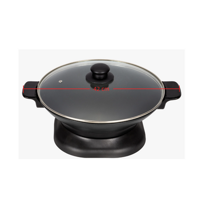 Factory's Popular Multifunctional Electric Skillets, featuring a smokeless and non - stick coating, are made of glass and aluminum.-海智集-