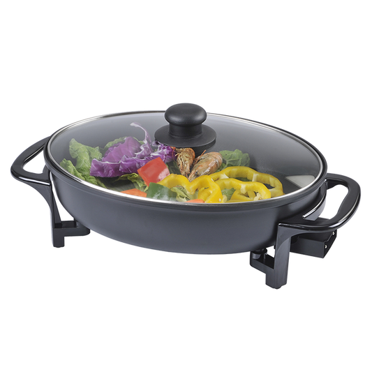 Multifunction Electric Cooking Pot Aluminum Cooking Cooker Marble Self Heating Pot for Sale Customized Logo OEM Grey 220-海智集-