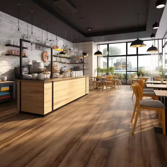 Indoor Waterproof Self Adhesive 4mm 5mm 6mm Plank PVC Vinyl Wood Style Stone Floor Plastic Dry Back LVT Click Vinyl Flooring-海智集-