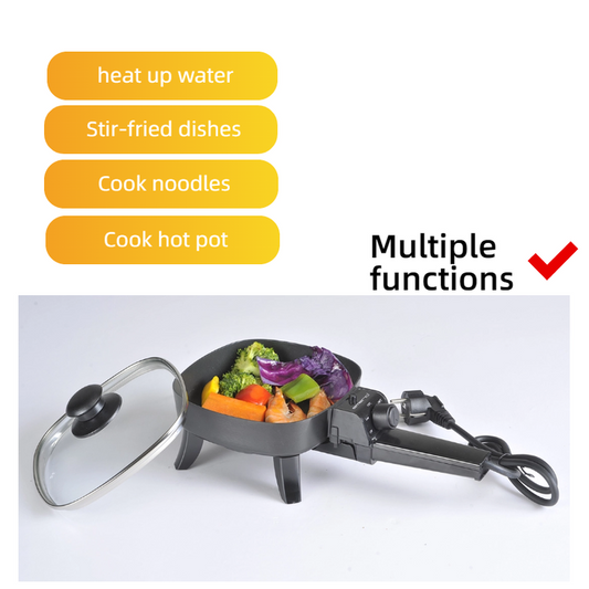 Factory Integrated Non-Stick Electric Mini Skillet 2L Multifunctional Household Detachable Square Plastic US for indoor-海智集-