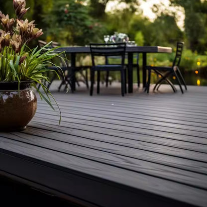 3D WPC Fence PE Decking Plank Outdoor Flooring Piso Timber Plastic Wood Board Wall Panel Quality Decking Product-海智集-