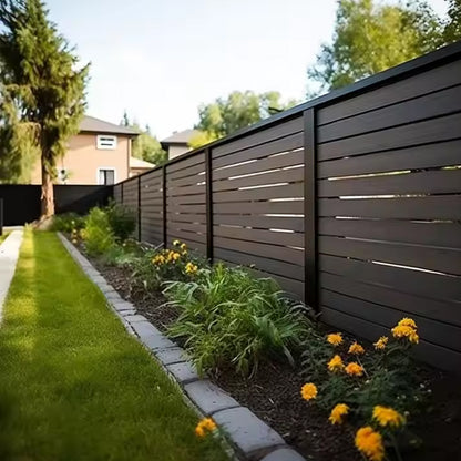 Diy Outdoor Post Panel Board Anti Uv Wpc Aluminum Post Wood Plastic Composite Garden Fence-海智集-