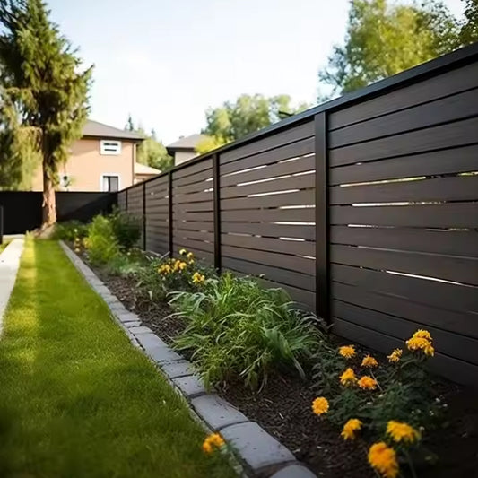 Cheap Prices Composite Fence Panels Custom Design Aluminum Post Privacy New Design Wpc Fence-海智集-