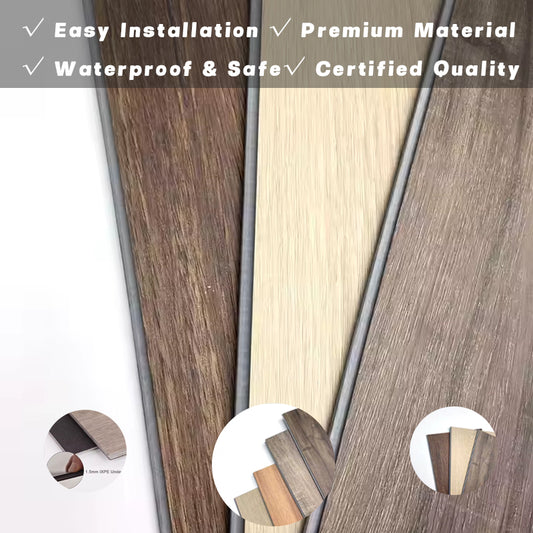 Plastic Indoor Waterproof 5mm Thickness SPC Floor Rigid Core Interlocking Click Lock PVC Vinyl Flooring Piso-海智集-