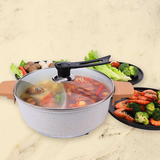 High Quality an Best Small Electric Wok Top Stove for Electric Glass OEM Stainless Steel Tempered Glass White Round GRILL PF 220-海智集-