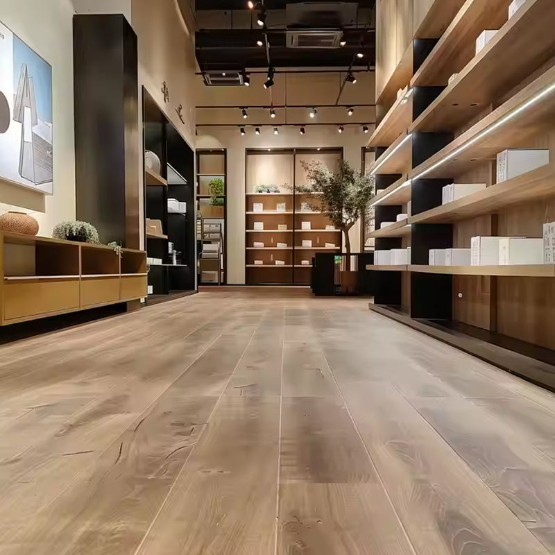 Luxury Rigid Core SPC PVC Click Long Plank Vinyl Engineered White Oak Hardwood Floor That Looks Like Tile-海智集-