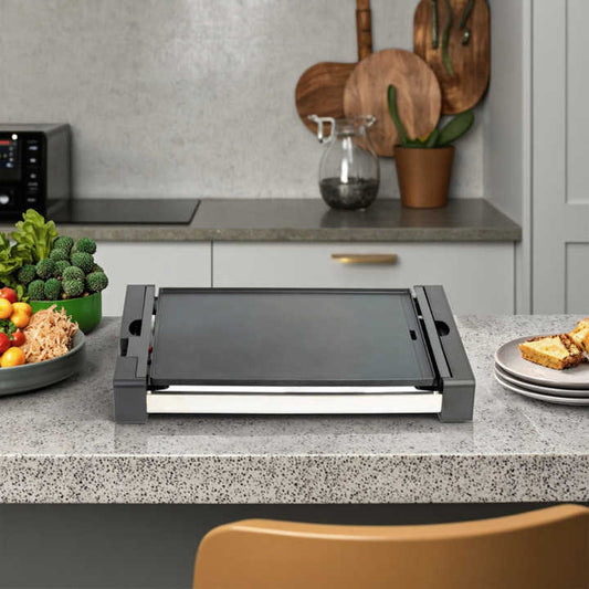 Household Electric Multi Grill Plate Cooking Grill Aluminum Intelligent Electric Grill 2 in 1 Smokeless for household-海智集-