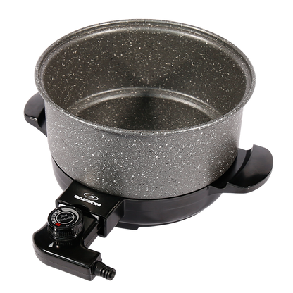 XH-3423 Multifunction Electric Cooking Pot Aluminum Cooking Cooker Marble Self Heating Pot for Sale Customized Logo OEM Grey 220-海智集-
