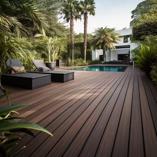 3D Embossing Waterproof Fire Resistant Waterproof Anti Corrosion Anti Skidding Wood Plastic Composites Decking-海智集-