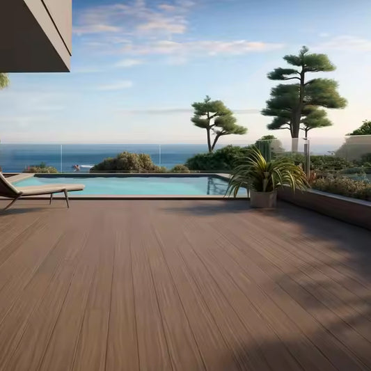 New Design Style Wood Plastic Composite Co-extrusion Decking WPC Flooring Outdoor for Garden Swimming Pool WPC Decking Boards-海智集-
