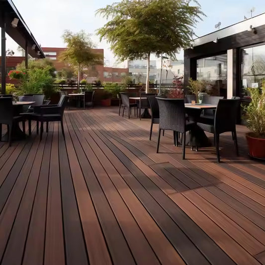 Water Proof Long Lasting Wood Plastic WPC Deck Composite Decking Boards Flooring Outdoor Patio-海智集-