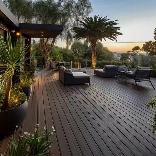 Anti-uv Durable Easy Installation Plastic Teak Decking for Boats Malaysia Outdoor Solid Wood Flooring-海智集-