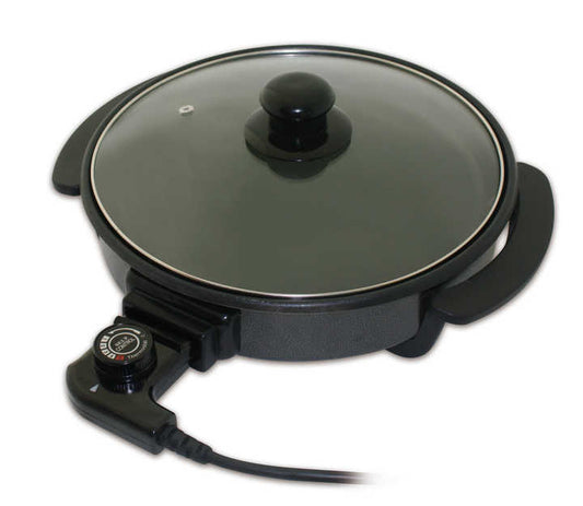 High Quality Frying Pan Non Stick Electric Round Aluminium Fry Heating Electric Pizza Pan-海智集-