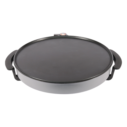 high Quality Frying Pan Non Stick Electric Multifunction Dish Fry Heating Electric Pizza Pan Round Aluminium BLACK OEM 40 1500-海智集-