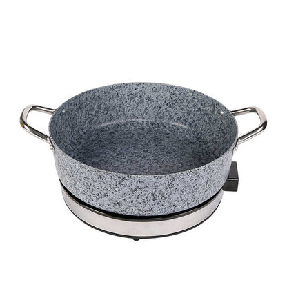 Factory Multifunction Electric Hot Pot Detachable Aluminum Fry Pan Marble Coating Different Colors Household-海智集-