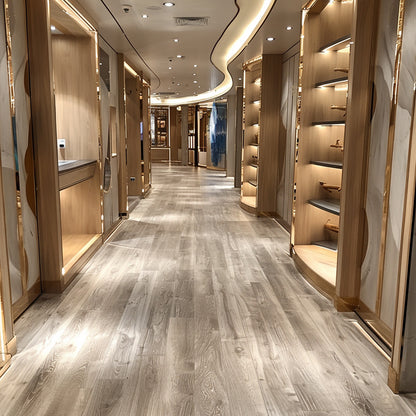 SPC Wood Vinyl Flooring Piso Vinilico Pvc Tiles with 4mm Thickness 1.5mm IXPE-海智集-
