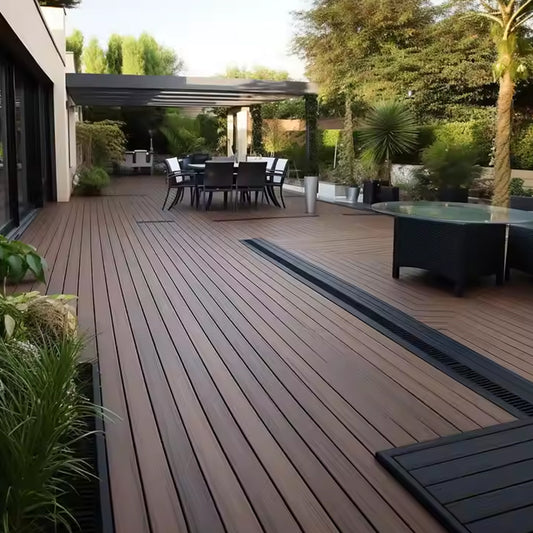 Co Extrusion Wood Plastic Composite Outdoor Flooring WPC Decking Eco-friendly Design-海智集-