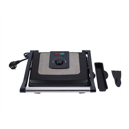 Popular Multifunction Electric Panini Grill PTFE Plates Automatic Temperature Control for Toasted Sandwiches Steak Meat US-海智集-