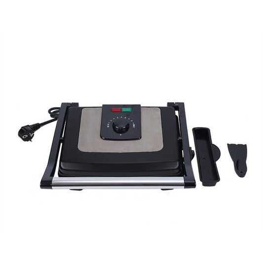 Popular Multifunction Electric Panini Grill PTFE Plates Automatic Temperature Control for Toasted Sandwiches Steak Meat US-海智集-