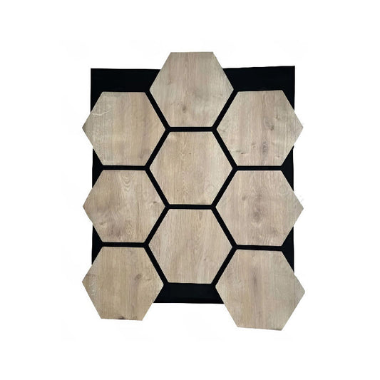 High Quality Customizable Hexagon Acoustic Wall Panels Chic MDF Slat Design for Enhanced Home Studio Acoustics-海智集-