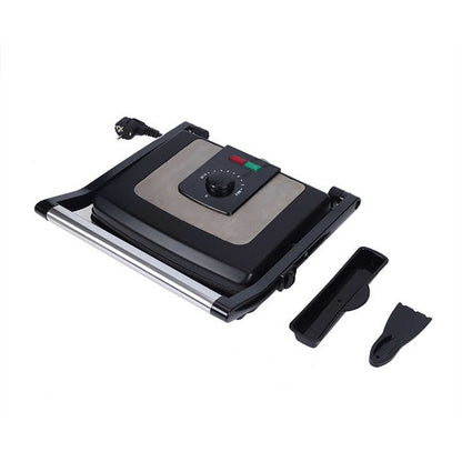 Popular Multifunction Electric Panini Grill PTFE Plates Automatic Temperature Control for Toasted Sandwiches Steak Meat US-海智集-