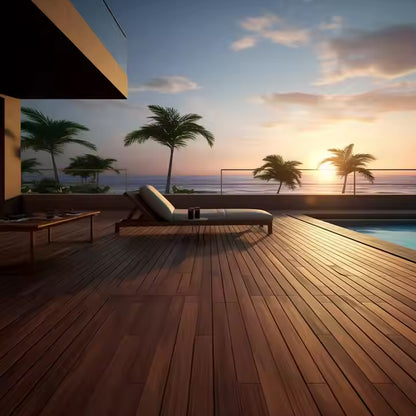 3D Embossed WPC Decking Outdoor Wood Grain Wooden Plastic Composite Flooring Piso Product Category-海智集-