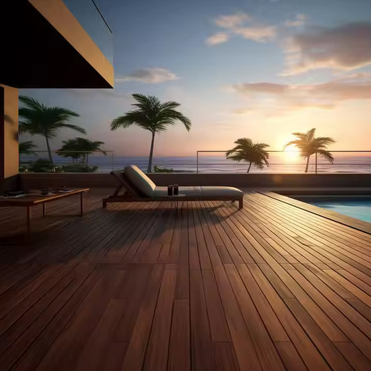 3D Embossed WPC Decking Outdoor Wood Grain Wooden Plastic Composite Flooring Piso Product Category-海智集-