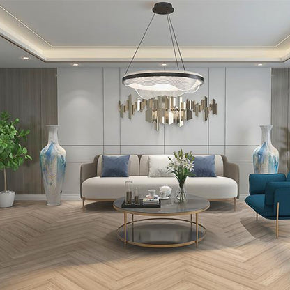 Industrial Suspended Vinyl Flooring Wood 6mm SPC Interior Wall Flooring Flexible Cladding Tiles-海智集-