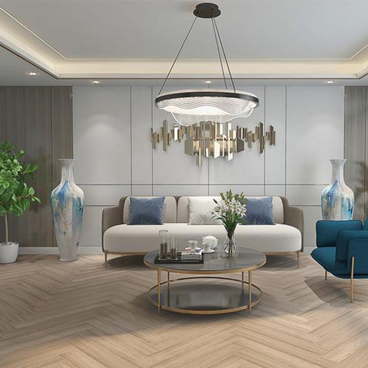 Industrial Suspended Vinyl Flooring Wood 6mm SPC Interior Wall Flooring Flexible Cladding Tiles-海智集-