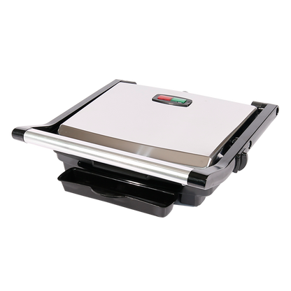 29x23cm Electric Indoor BBQ Grill Steak Maker Smokeless Waffle Panini Press Griddle Non-Stick PTFE Material for Household Use-海智集-