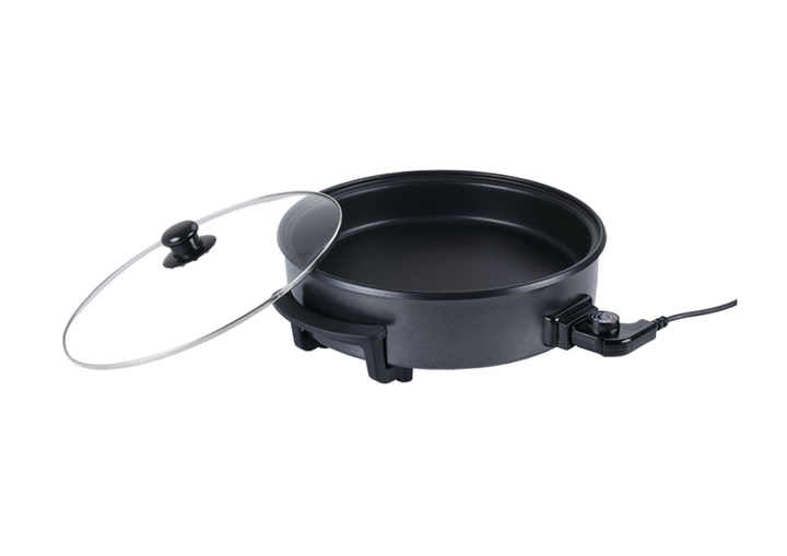 XH-40BL Hot Sale Electric Pizza Pan Aluminumelectric Skillets with Lid Marble Electric Deep Frying Pan for Sale-海智集-