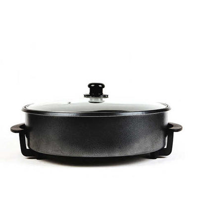 XH-40BL Hot Sale Electric Pizza Pan Aluminumelectric Skillets with Lid Marble Electric Deep Frying Pan for Sale-海智集-