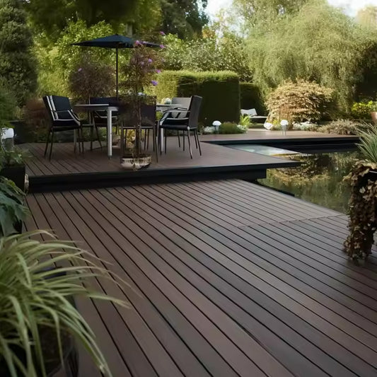 Outdoor Flooring PVC Interlocking Wpc Composite Decking Tiles Board Panel-海智集-