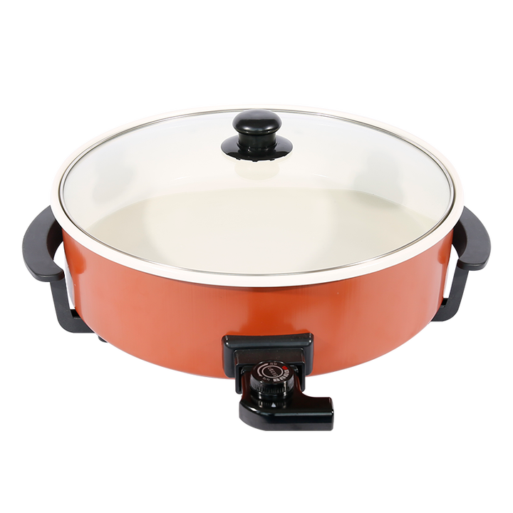 XH-40BL Deep 9cm Electric Pizza Pan Aluminumelectric Skillet with Lid Ceramic Electric Deep Frying Pans for Sale-海智集-