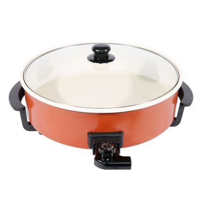XH-40BL Deep 9cm Electric Pizza Pan Aluminumelectric Skillet with Lid Ceramic Electric Deep Frying Pans for Sale-海智集-