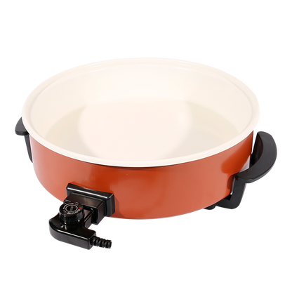 XH-40BL Deep 9cm Electric Pizza Pan Aluminumelectric Skillet with Lid Ceramic Electric Deep Frying Pans for Sale-海智集-