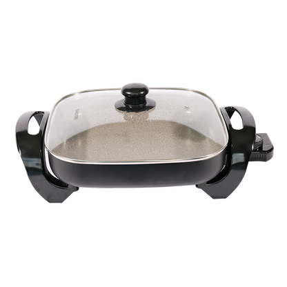 Large-capacity double-layer non-stick coating ELECTRIC FRY PAN (DIE-CAST) : A great helper for dining out