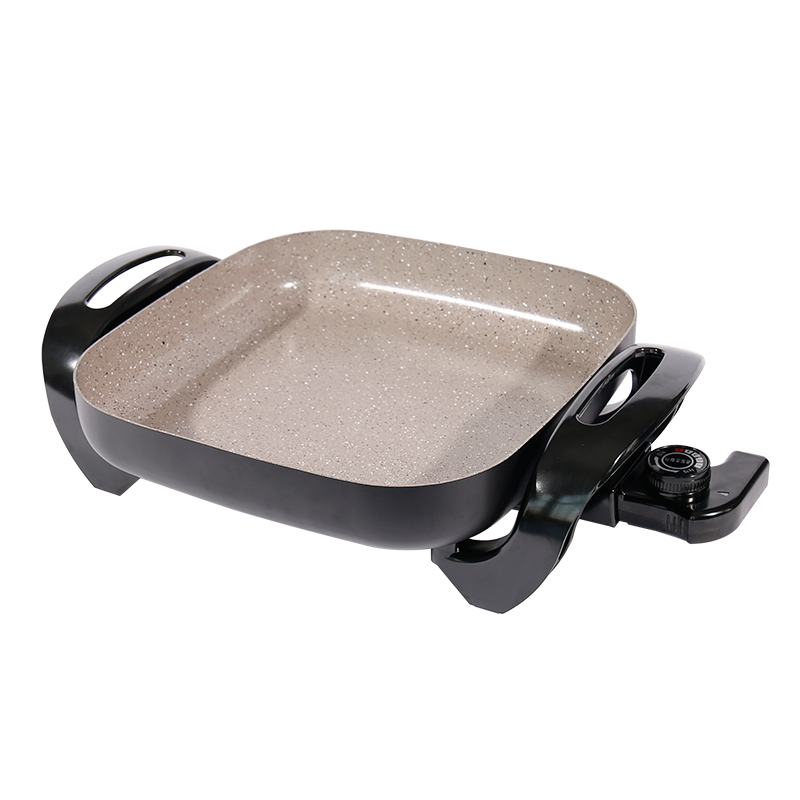 Large-capacity double-layer non-stick coating ELECTRIC FRY PAN (DIE-CAST) : A great helper for dining out