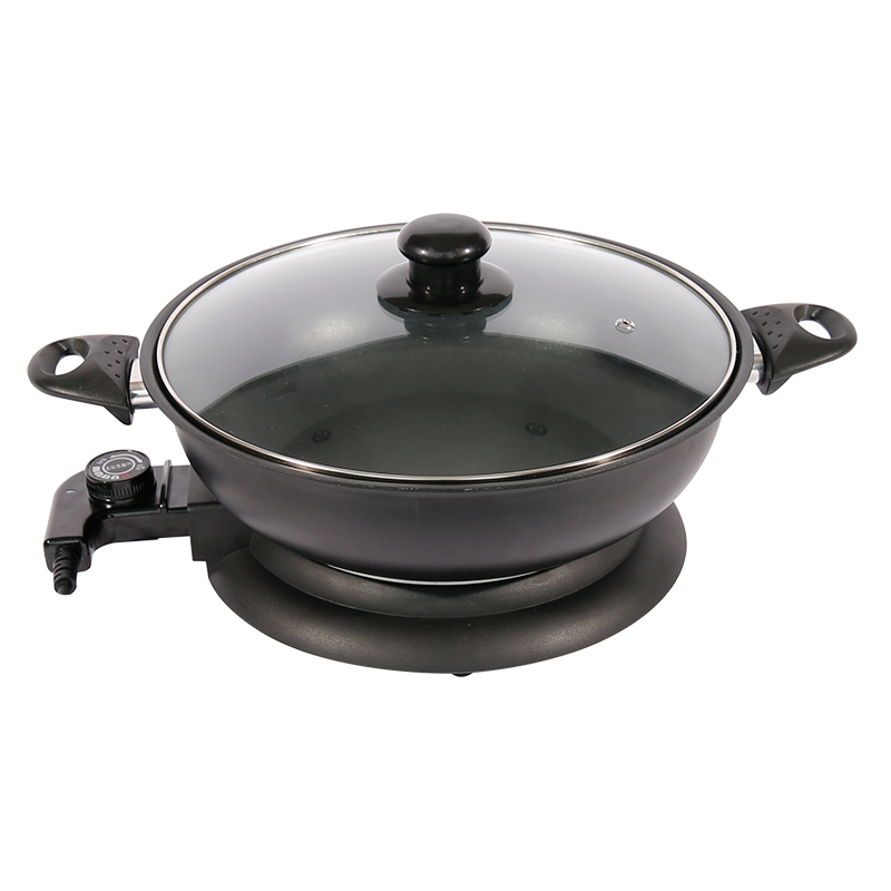 ELECTRIC WOK XH-32:Deep Carbon Steel Pot for Asian Cooking/Sautéing/Steaming (Dishwasher Safe)-海智集-