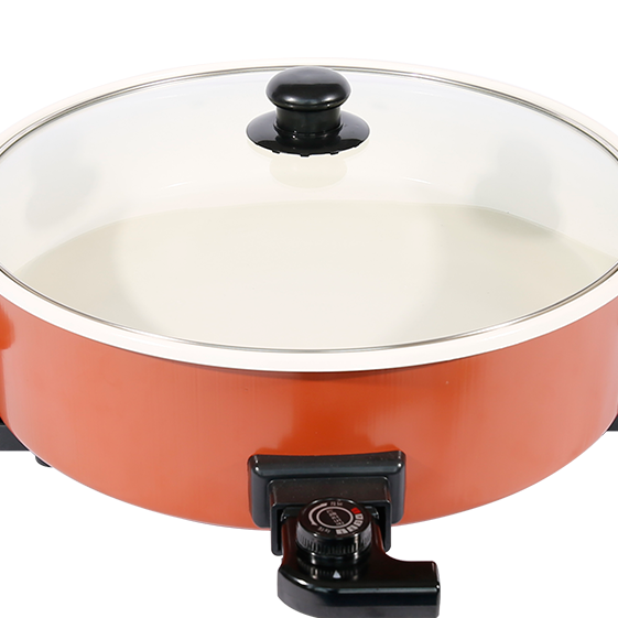 electric pizza pan XH-40BL Rapid Heating Electric Pan with Detachable Base for Easy Cleaning-海智集-