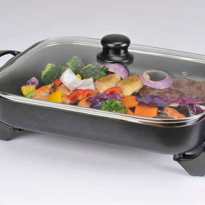Household Non-stick Multi-function Electric Cooking Pot Frying Steaming Barbecue Kitchen-海智集-