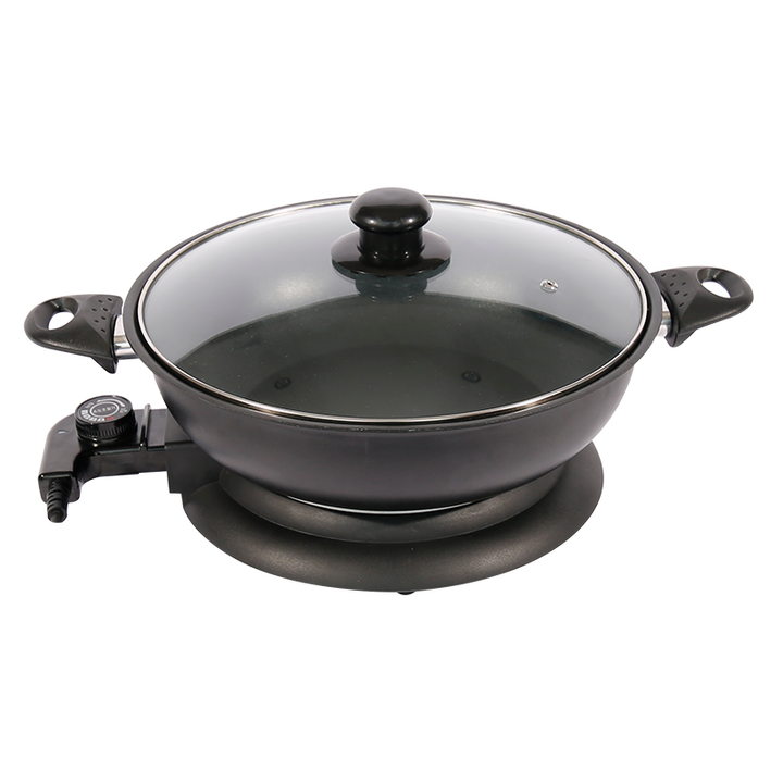 Multifunction Electric Skillet Hot Pot Cooker and Nonstick Multi Cooker Separable Electric Wok for Household-海智集-
