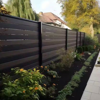 Wholesale Waterproof Wood Plastic Composite Fencing Garden Used Material Outdoor Privacy WPC Fence-海智集-