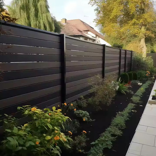 Wholesale Waterproof Wood Plastic Composite Fencing Garden Used Material Outdoor Privacy WPC Fence-海智集-